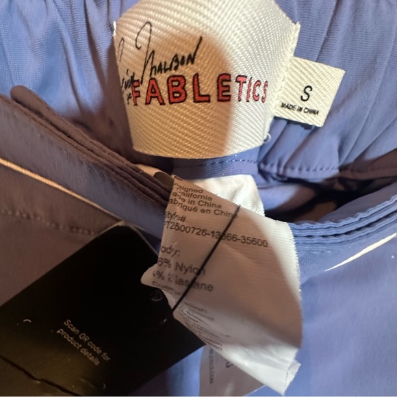 Fabletics x Malbon Women’s  Pleated Wide Leg Golf Trouser Blue/White  NWT Small - Picture 7 of 8